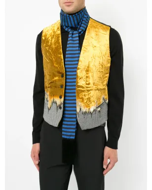 Haider Ackermann ストライプ柄の細長いスカーフ - ブラック - サムネイル2