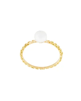 Wouters & Hendrix Gold 18kt イエローゴールド パール＆チェーンリング - サムネイル1