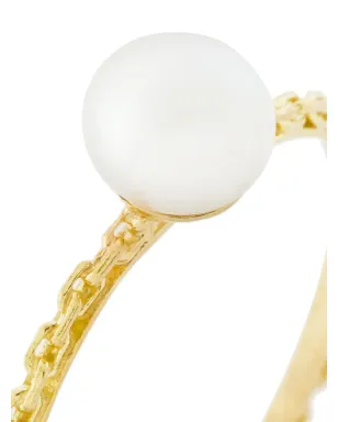 Wouters & Hendrix Gold 18kt イエローゴールド パール＆チェーンリング - サムネイル3