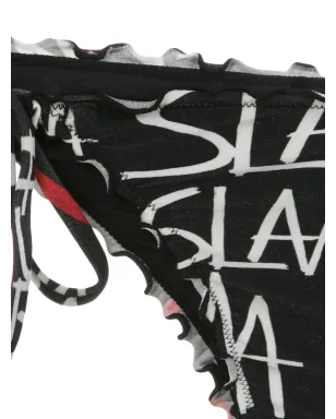 Amir Slama ロゴプリント ビキニセット - ブラック - サムネイル5