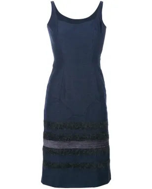 John Galliano Pre-Owned パネルド ミディドレス - サムネイル1