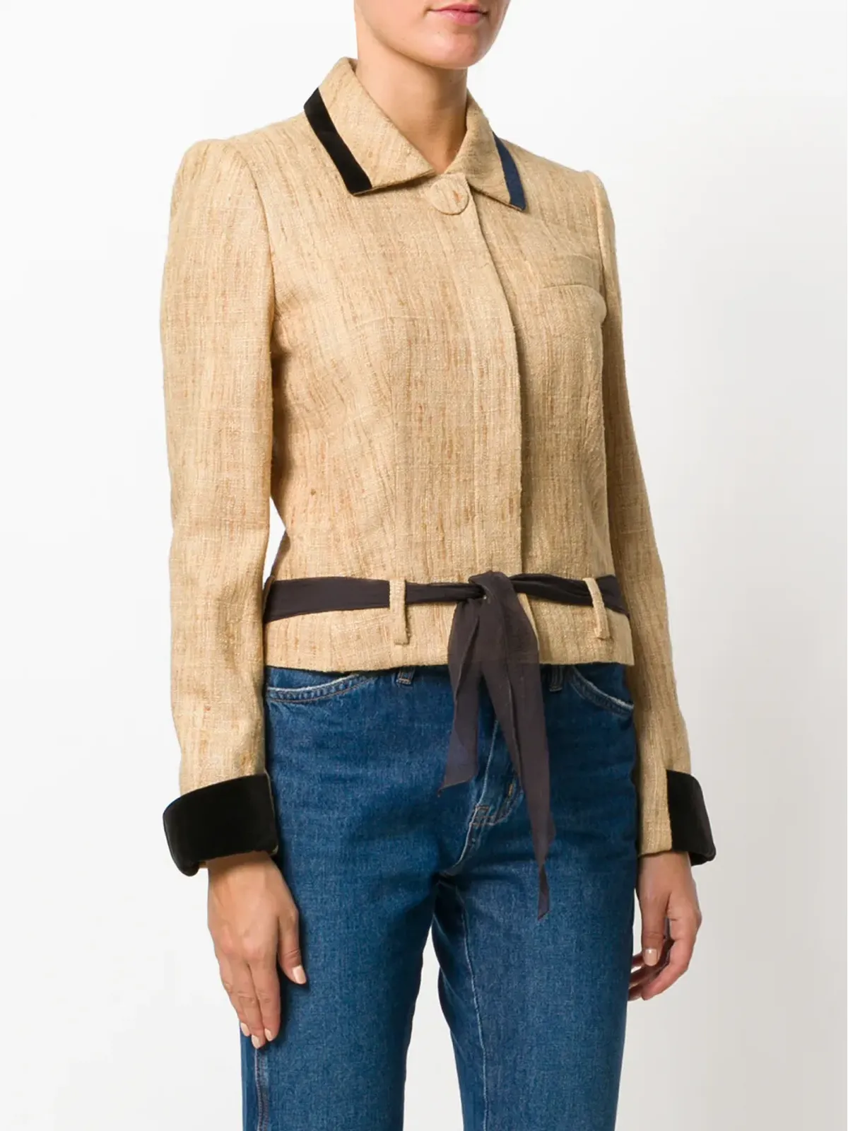 John Galliano Pre-Owned 結びウエストジャケット - 画像3