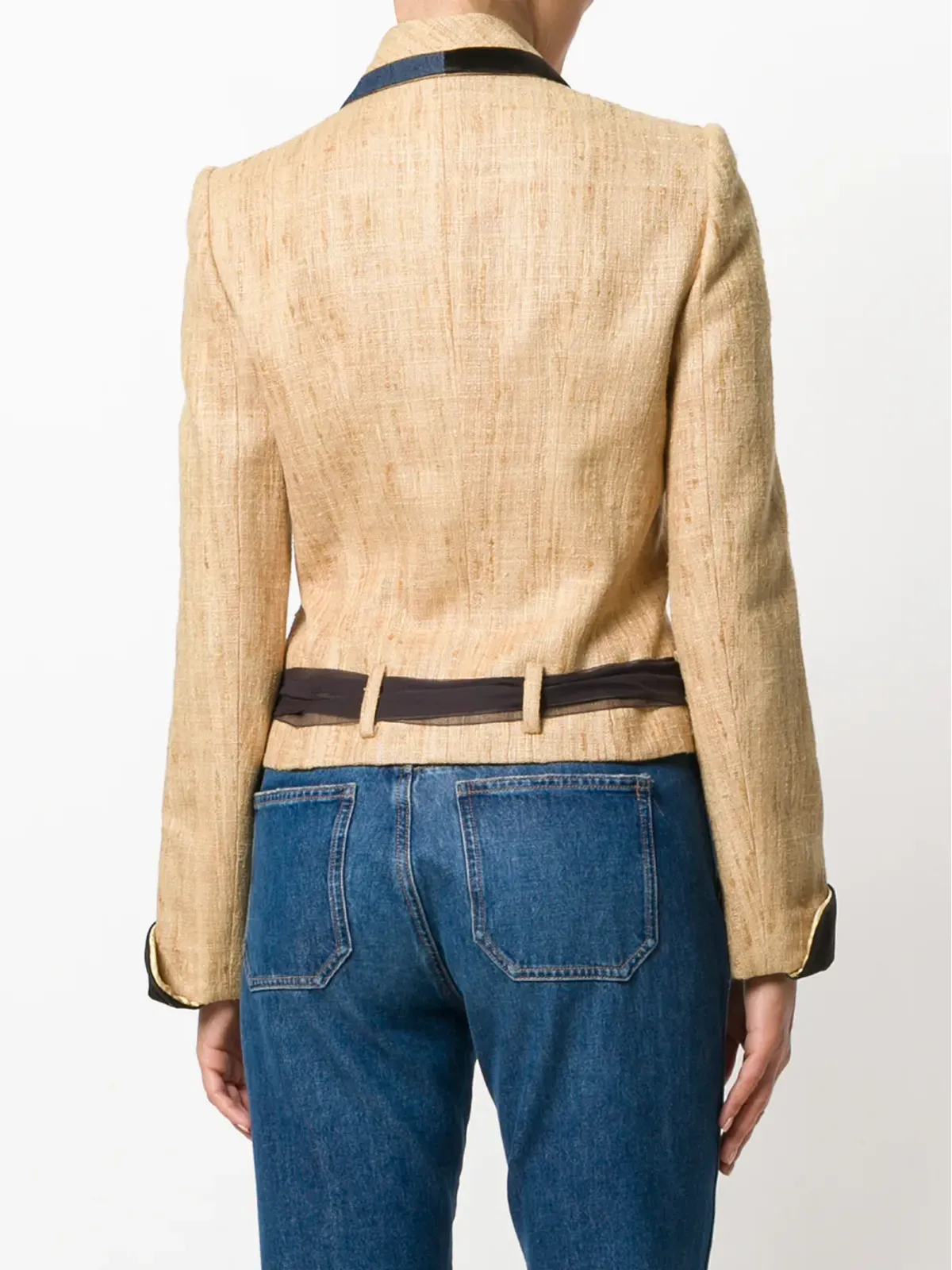 John Galliano Pre-Owned 結びウエストジャケット - 画像4