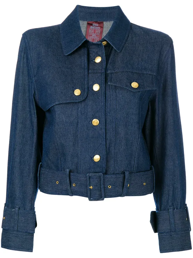 John Galliano Pre-Owned John Galliano Pre-Owned ベルト付きデニムジャケットの商品画像