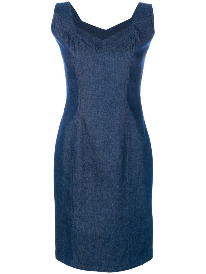 John Galliano Pre-Owned John Galliano Pre-Owned スイートハートネックラインドレス ブルーの商品画像