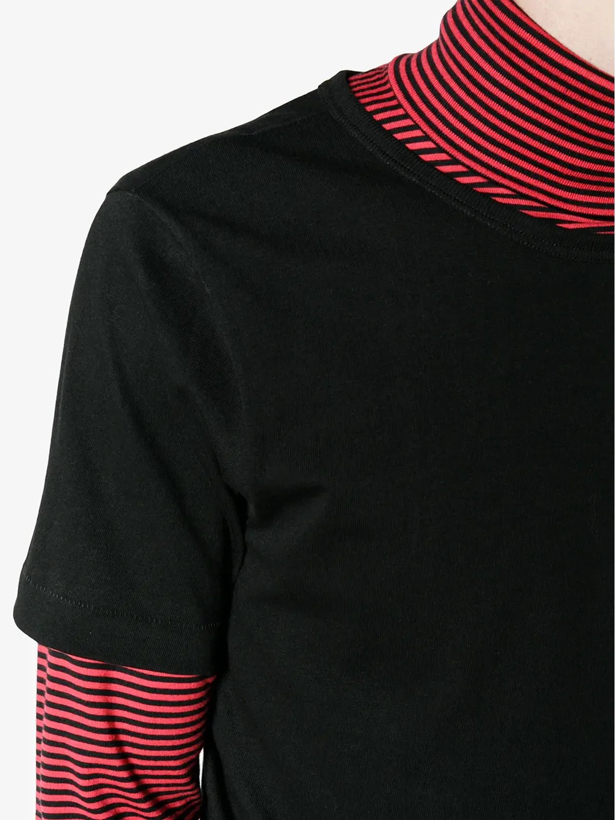 Merz B. Schwanen ブラック クルーネック Tシャツ - 画像5