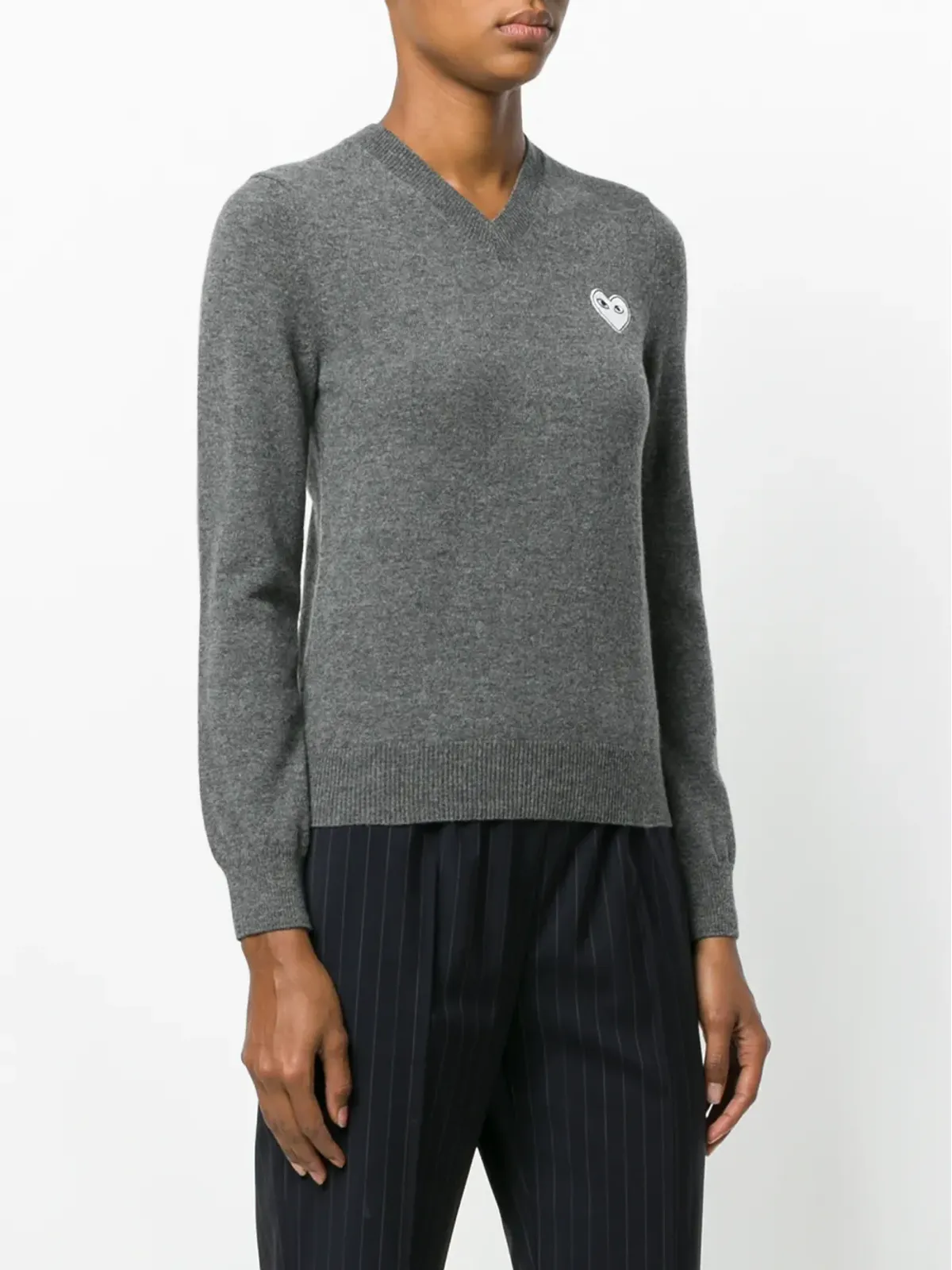Comme Des Garçons Play ロゴパッチ付きニットセーター - 画像3