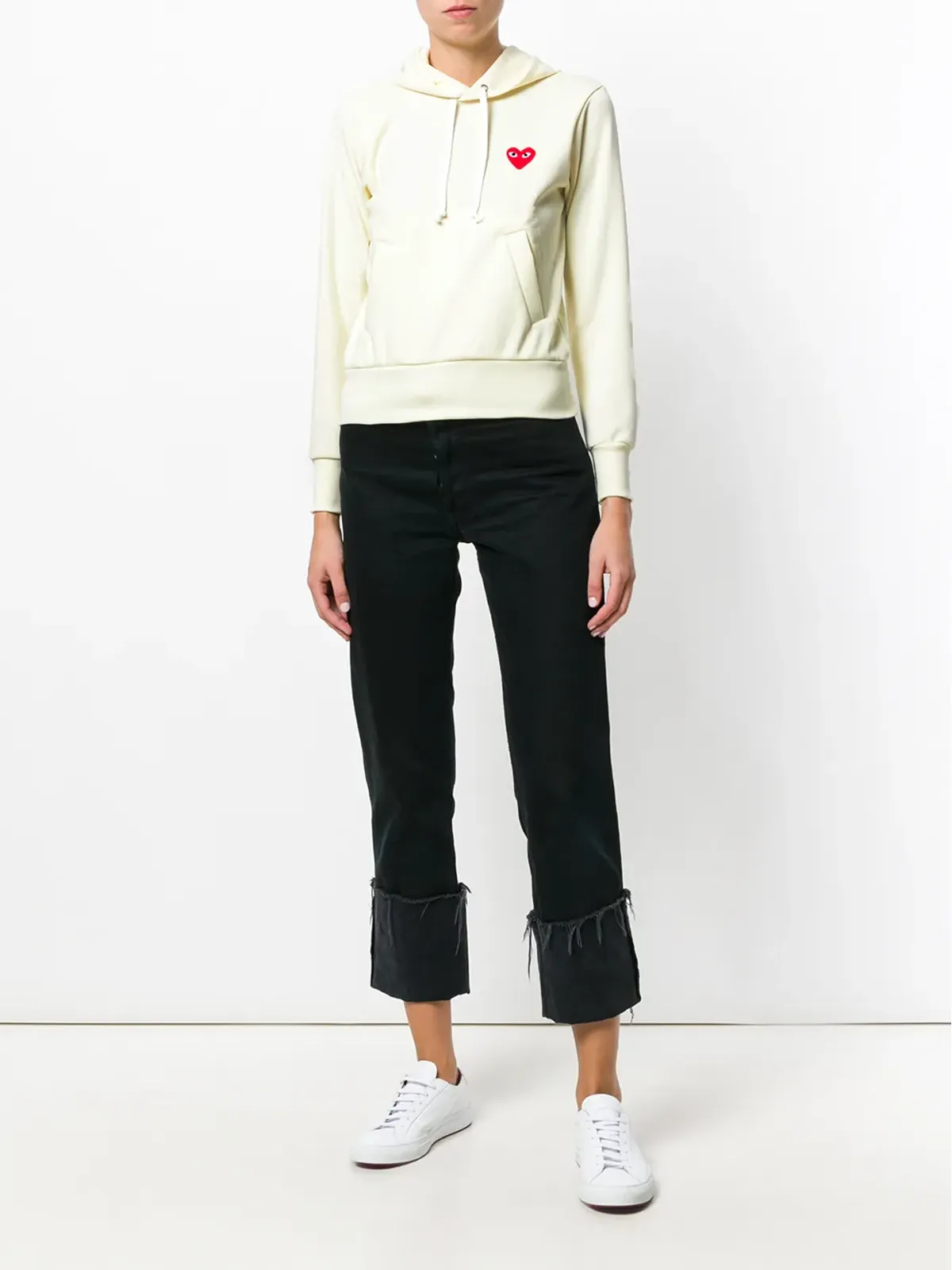 Comme Des Garçons Play ハートパッチ長袖フーディ - 画像2