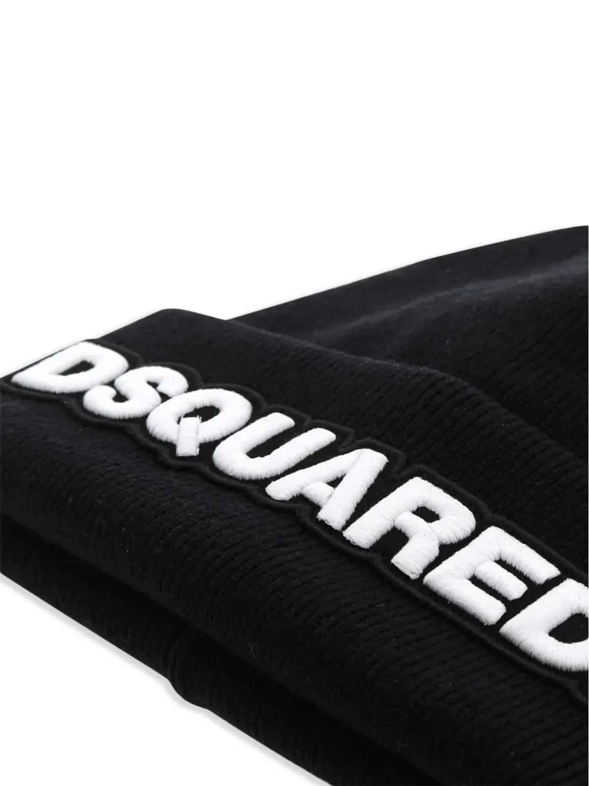 DSQUARED2 ロゴアップリケ ウールビーニー - ブラック - 画像3