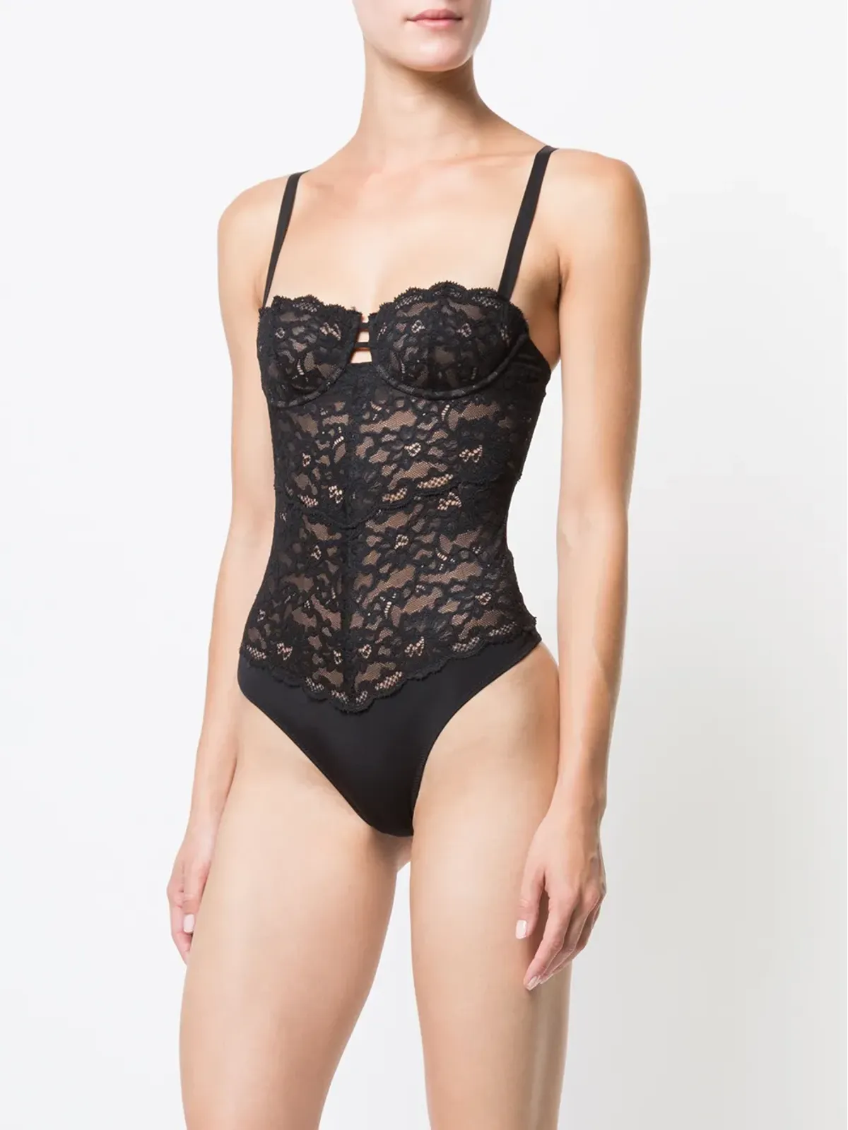 Fleur Du Mal シャーロット レース バルコネット ボディスーツ - 画像2