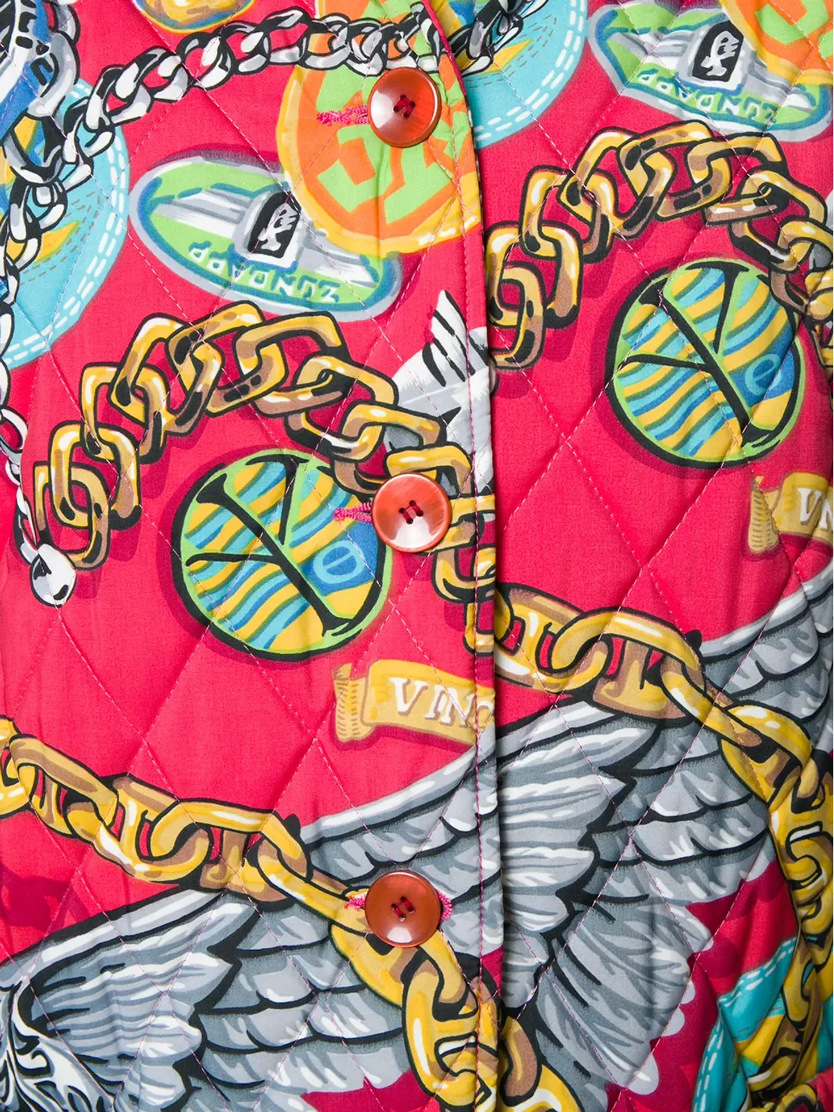 Kenzo Pre-Owned 1980年代 Jungle Kenzo ダウン入りコート レッド - 画像5