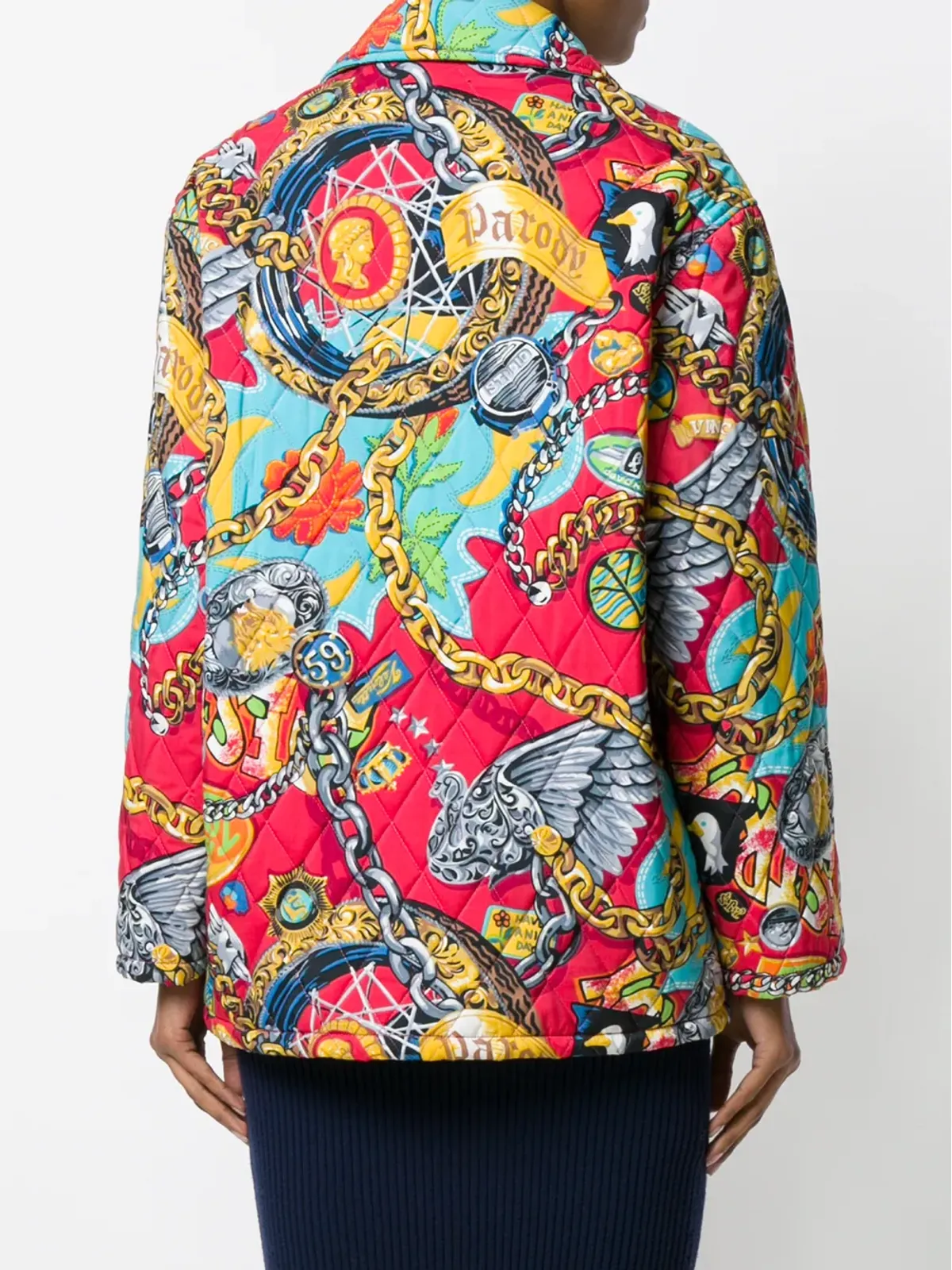Kenzo Pre-Owned 1980年代 Jungle Kenzo ダウン入りコート レッド - 画像4