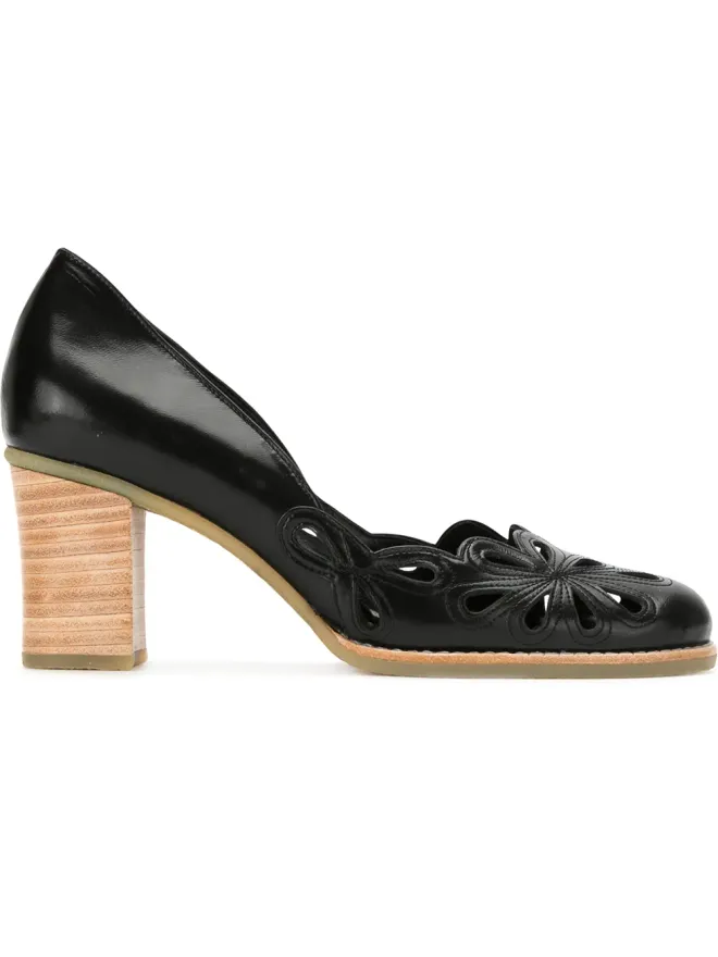 Sarah Chofakian Sarah Chofakian カットアウトディテールパンプスの商品画像