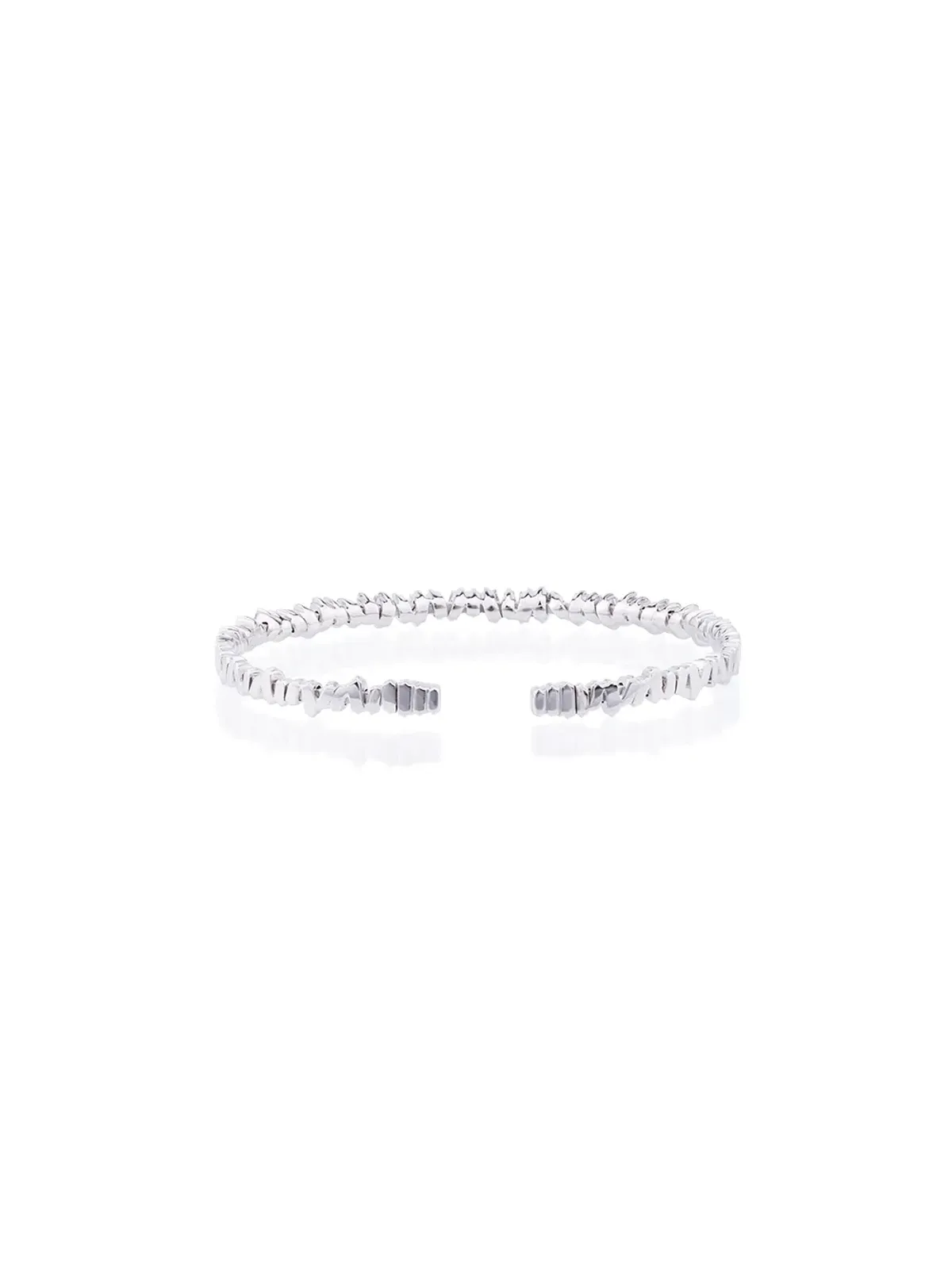 Suzanne Kalan 18Kホワイトゴールドとダイヤモンド ファイヤーワークス クラシック バゲット バングル - 画像4