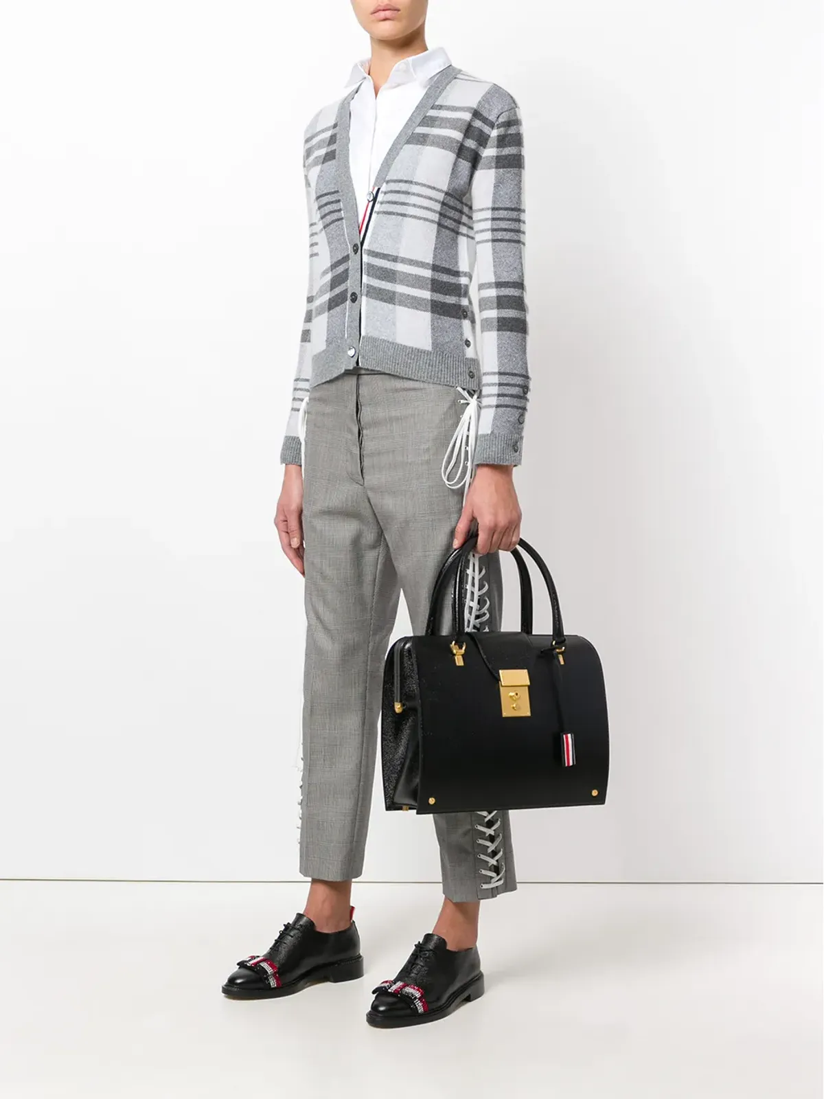 Thom Browne Mrs. Thom Lucido レザー トートバッグ - 画像2
