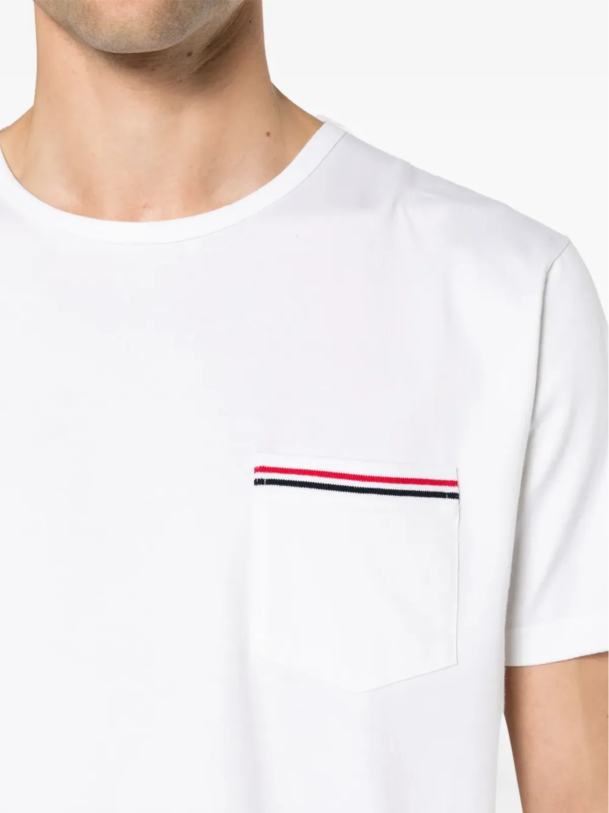 Thom Browne RWBストライプ コットンTシャツ - 画像5