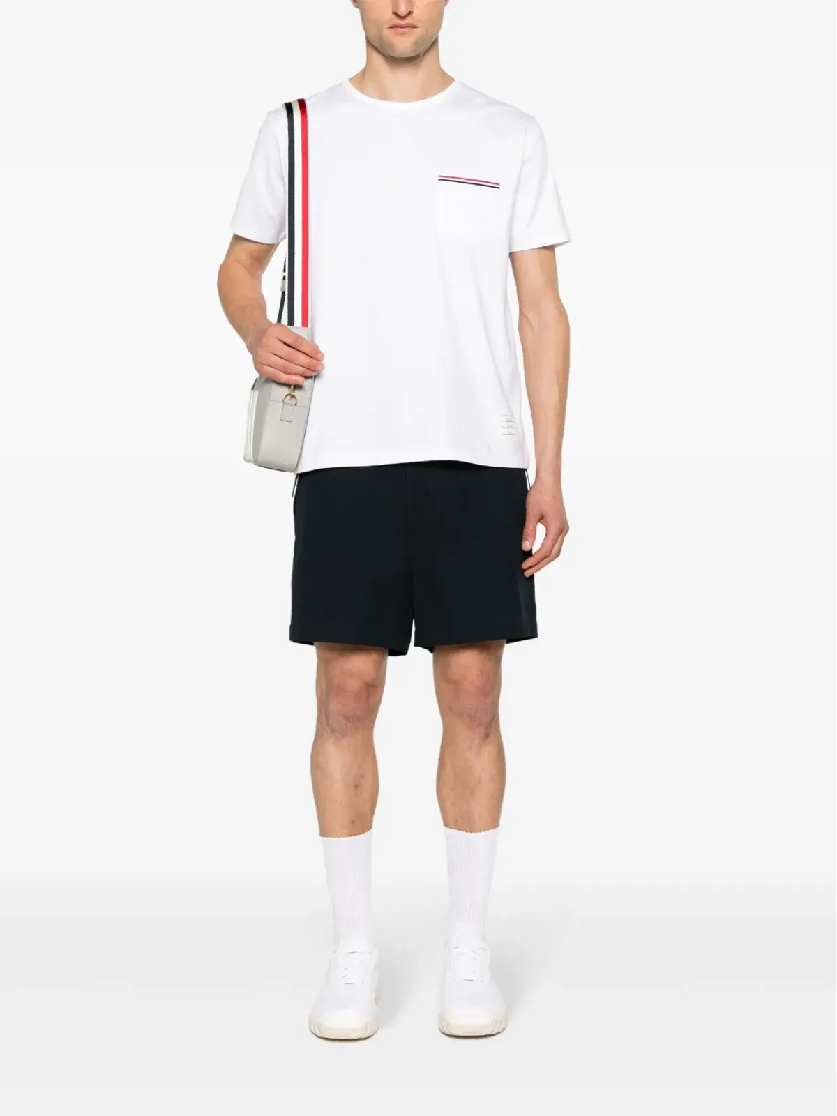 Thom Browne RWBストライプ コットンTシャツ - 画像2
