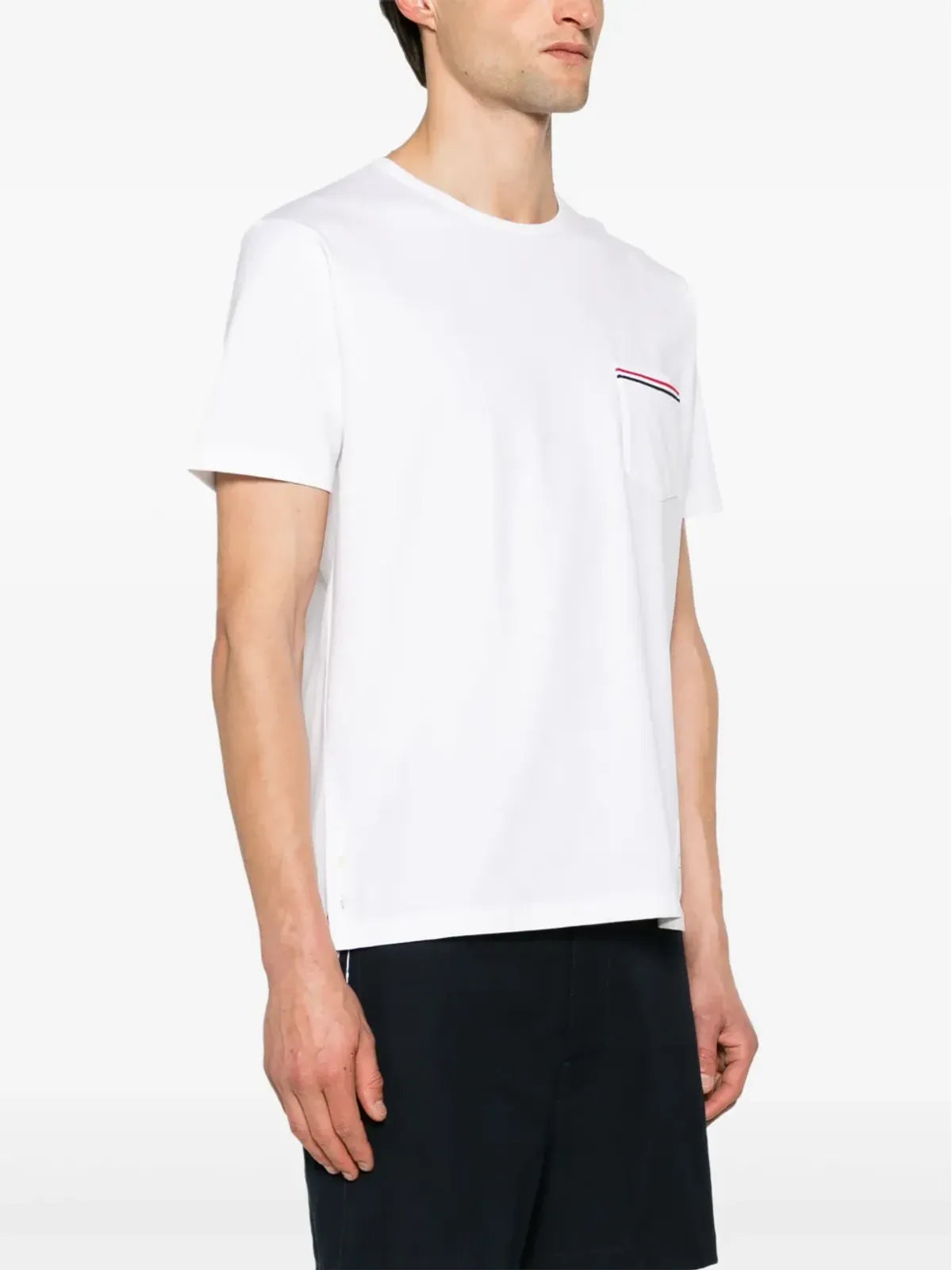 Thom Browne RWBストライプ コットンTシャツ - 画像3