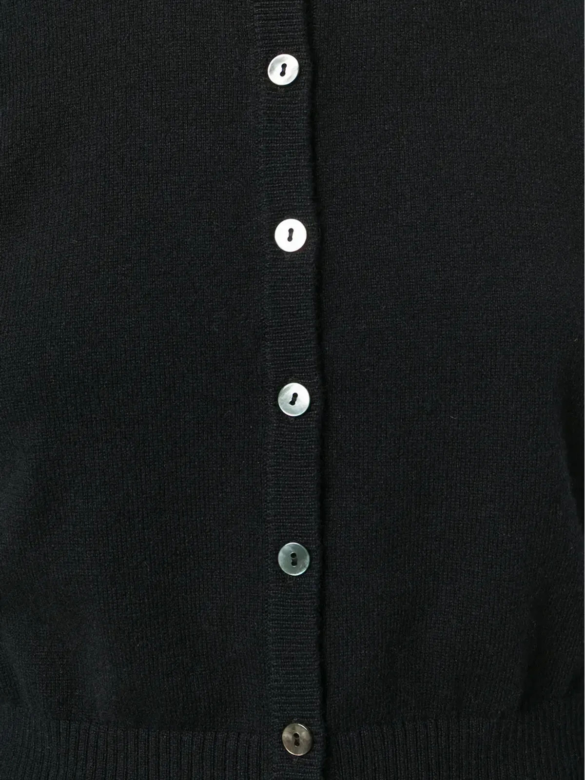 N.Peal クロップド丈 コントラストボタン カーディガン - 画像5
