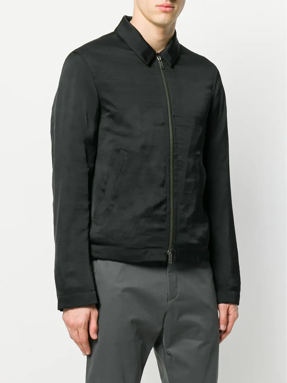 Haider Ackermann 黒の軽量ジップジャケット - 画像3