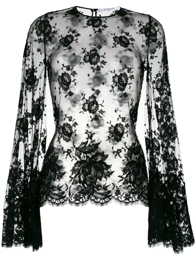 Givenchy Givenchy シアー花柄レースブラウスの商品画像