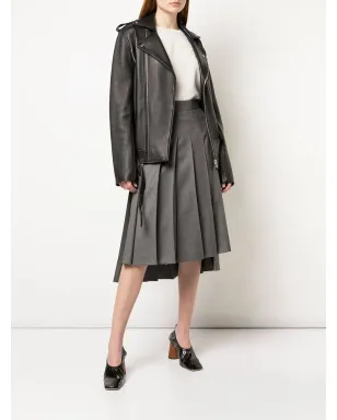 Thom Browne 膝下丈プリーツスカート グレー - サムネイル2