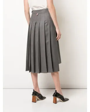 Thom Browne 膝下丈プリーツスカート グレー - サムネイル4
