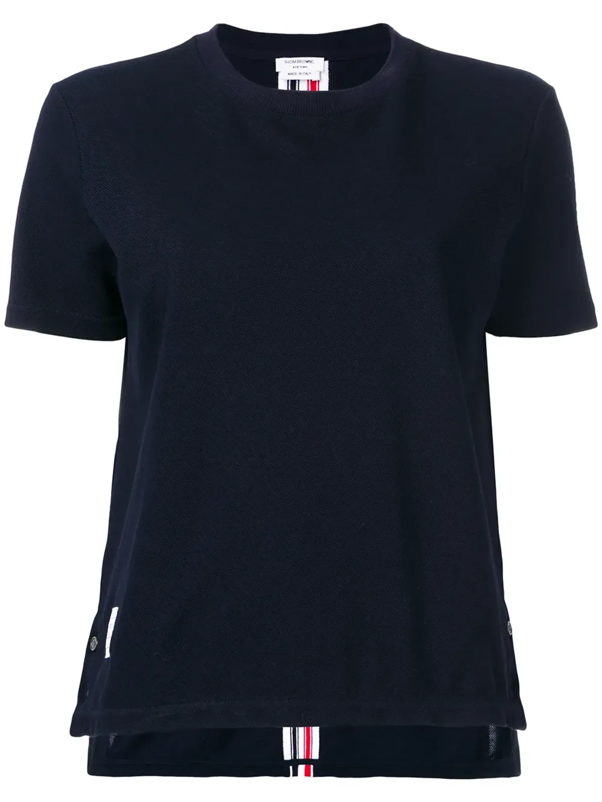 Thom Browne RWBストライプ リラックス ピケ Tシャツ - 画像1
