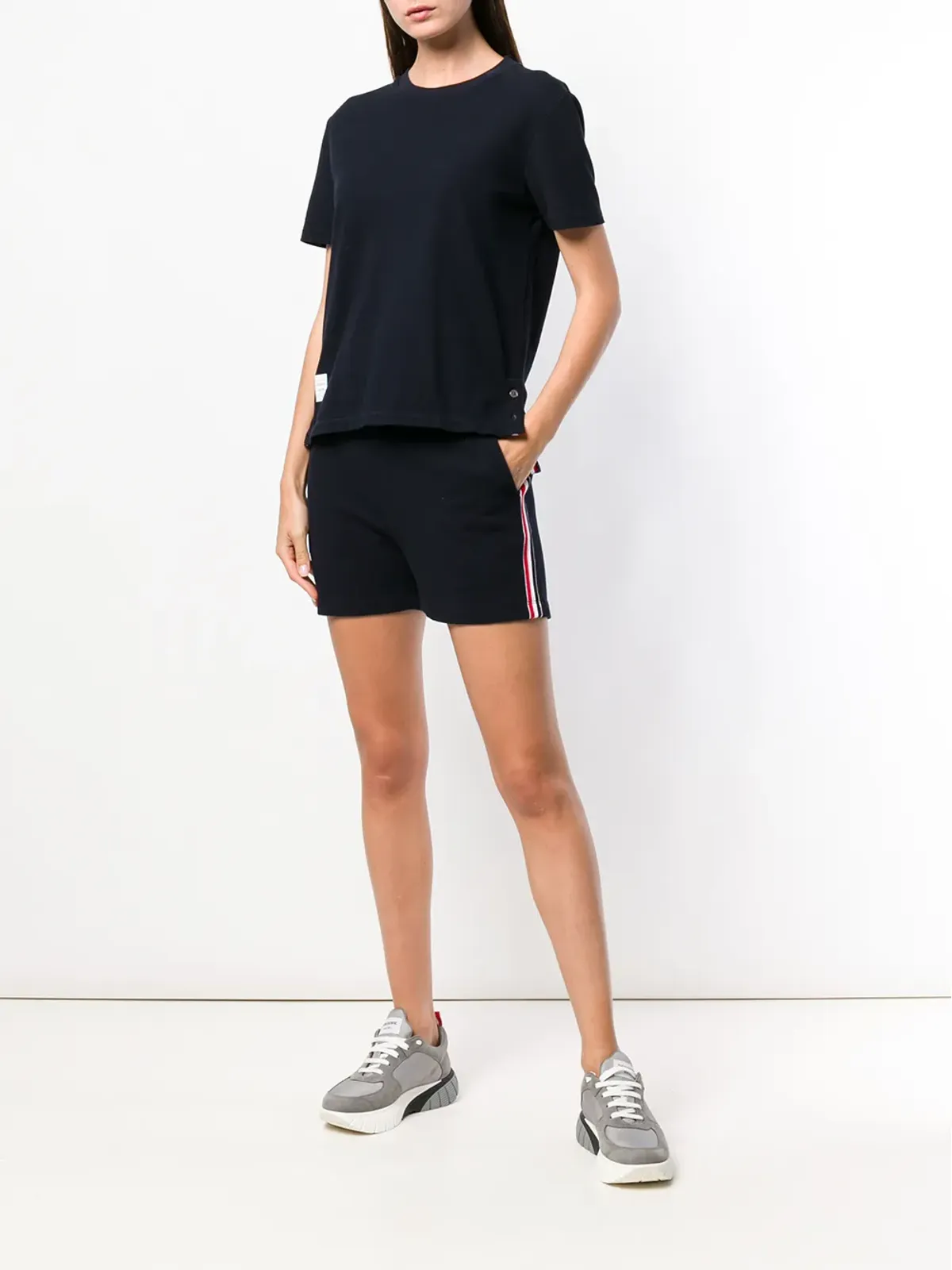 Thom Browne RWBストライプ リラックス ピケ Tシャツ - 画像2