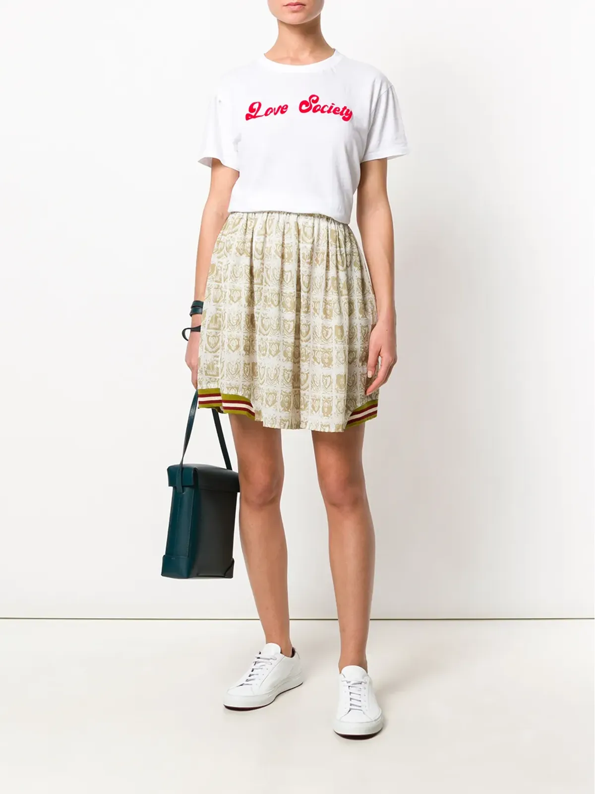 Jean Paul Gaultier Pre-Owned プリント柄プリーツスカート風ショートパンツ - 画像2