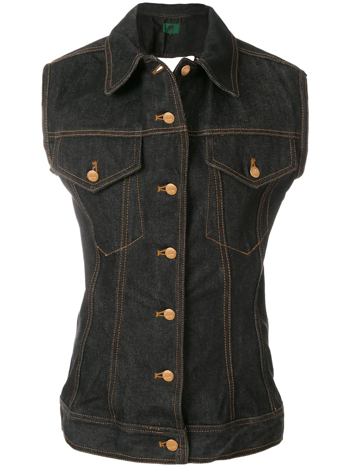 Jean Paul Gaultier Pre-Owned デニムベスト（ブラック） - 画像1