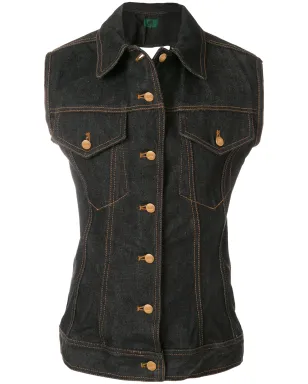 Jean Paul Gaultier Pre-Owned デニムベスト（ブラック） - サムネイル1