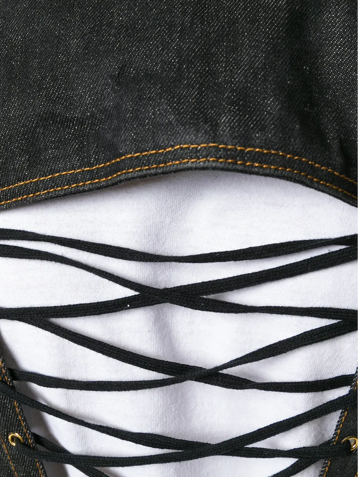 Jean Paul Gaultier Pre-Owned デニムベスト（ブラック） - 画像5