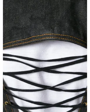 Jean Paul Gaultier Pre-Owned デニムベスト（ブラック） - サムネイル5