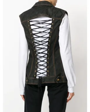 Jean Paul Gaultier Pre-Owned デニムベスト（ブラック） - サムネイル4