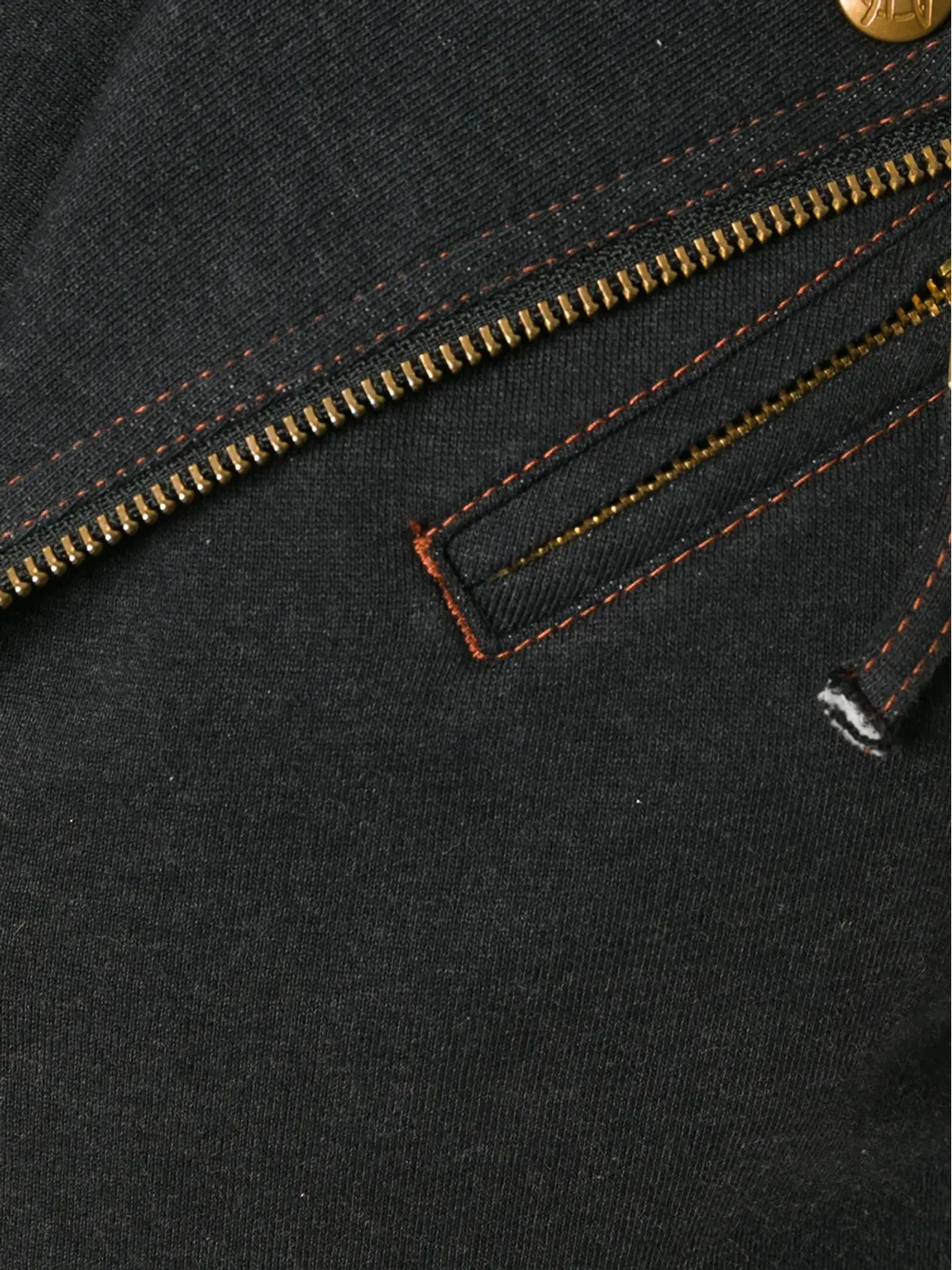 Jean Paul Gaultier Pre-Owned デニム風バイカージレ ブルー - 画像5