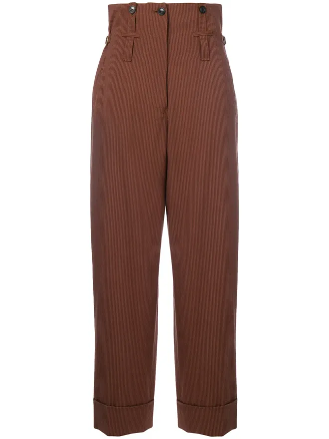 Jean Paul Gaultier Pre-Owned Jean Paul Gaultier Pre-Owned ハイウエストストライプパンツの商品画像
