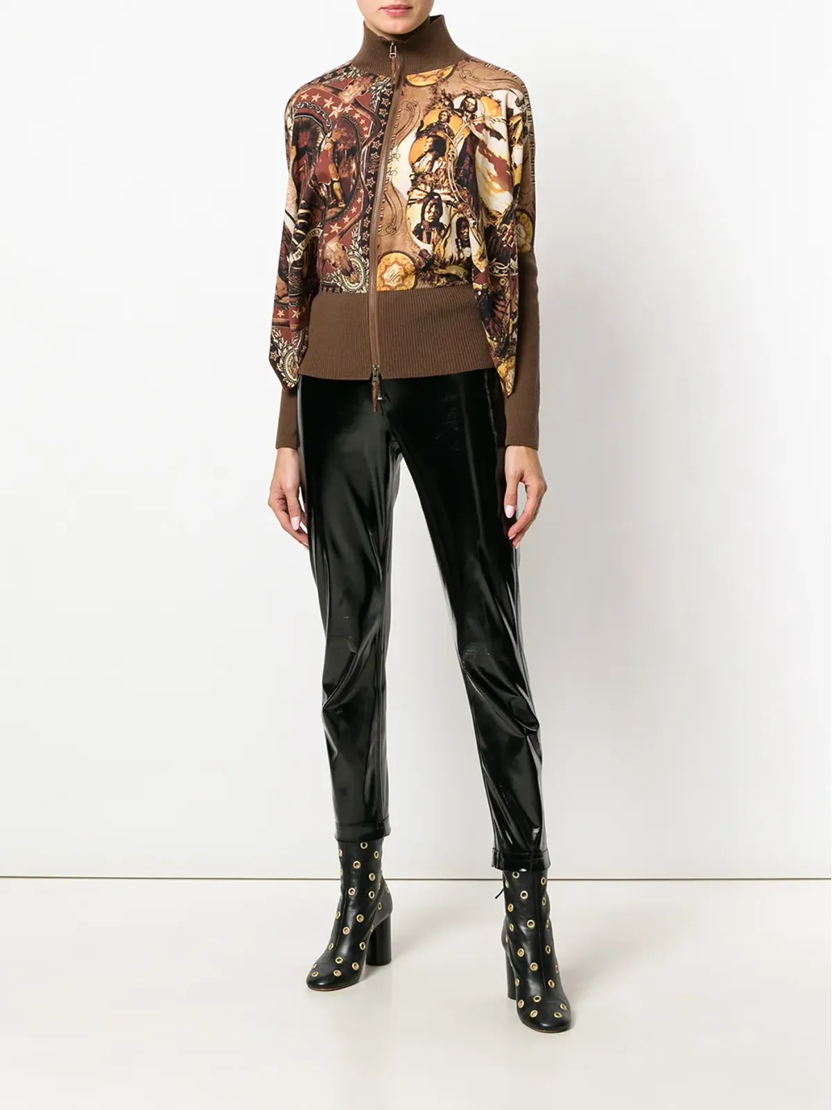 Jean Paul Gaultier Pre-Owned リブ編みディテールプリントジャケット - 画像2