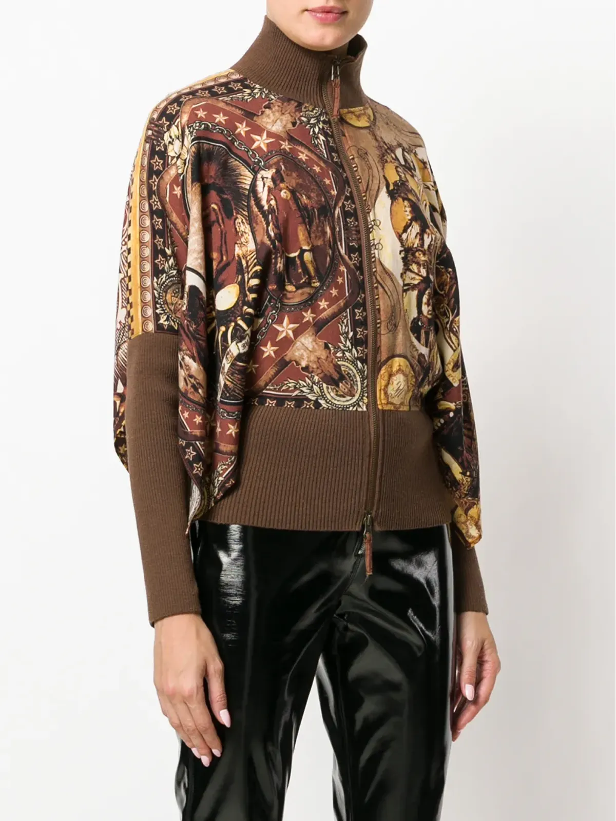 Jean Paul Gaultier Pre-Owned リブ編みディテールプリントジャケット - 画像3