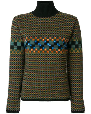 Jean Paul Gaultier Pre-Owned スクエア柄ニットジャンパー（マルチカラー） - サムネイル1