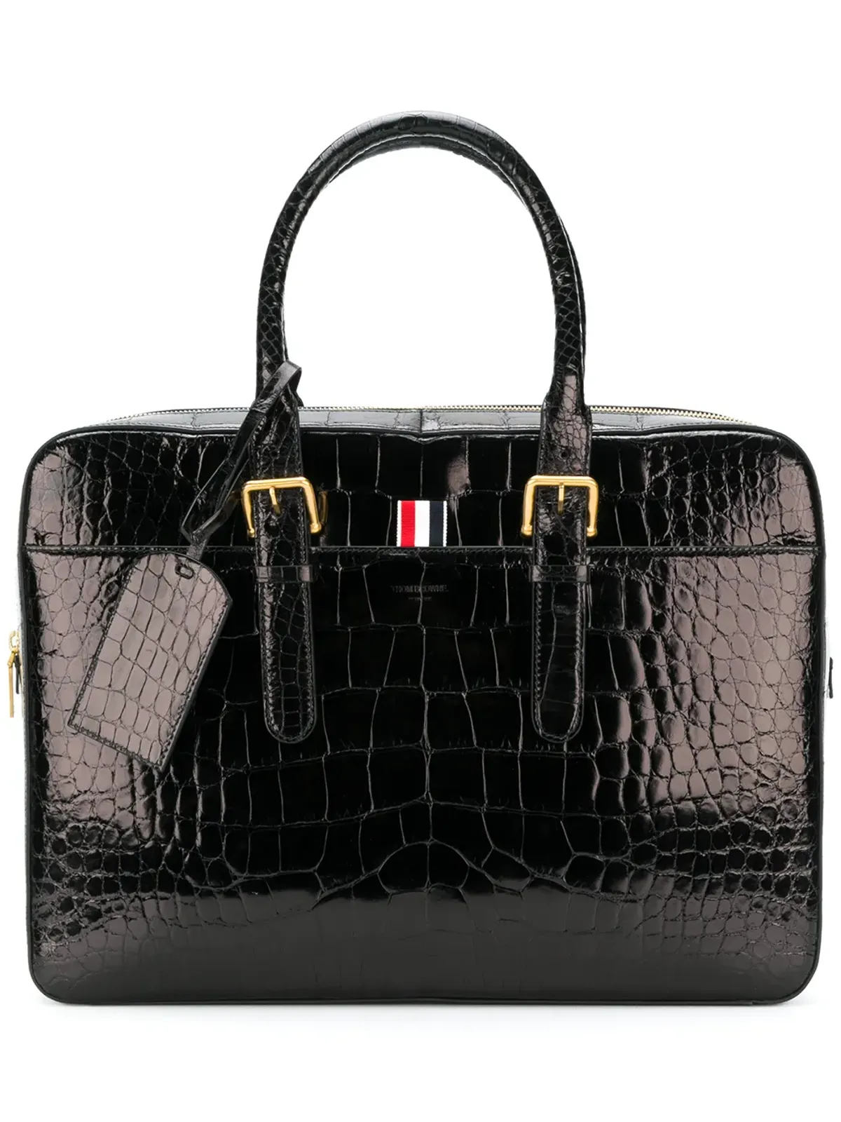 Thom Browne アリゲーターレザー ビジネスバッグ - ブラック - 画像1