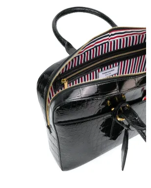 Thom Browne アリゲーターレザー ビジネスバッグ - ブラック - サムネイル5