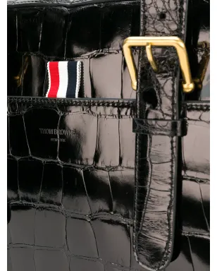 Thom Browne アリゲーターレザー ビジネスバッグ - ブラック - サムネイル4