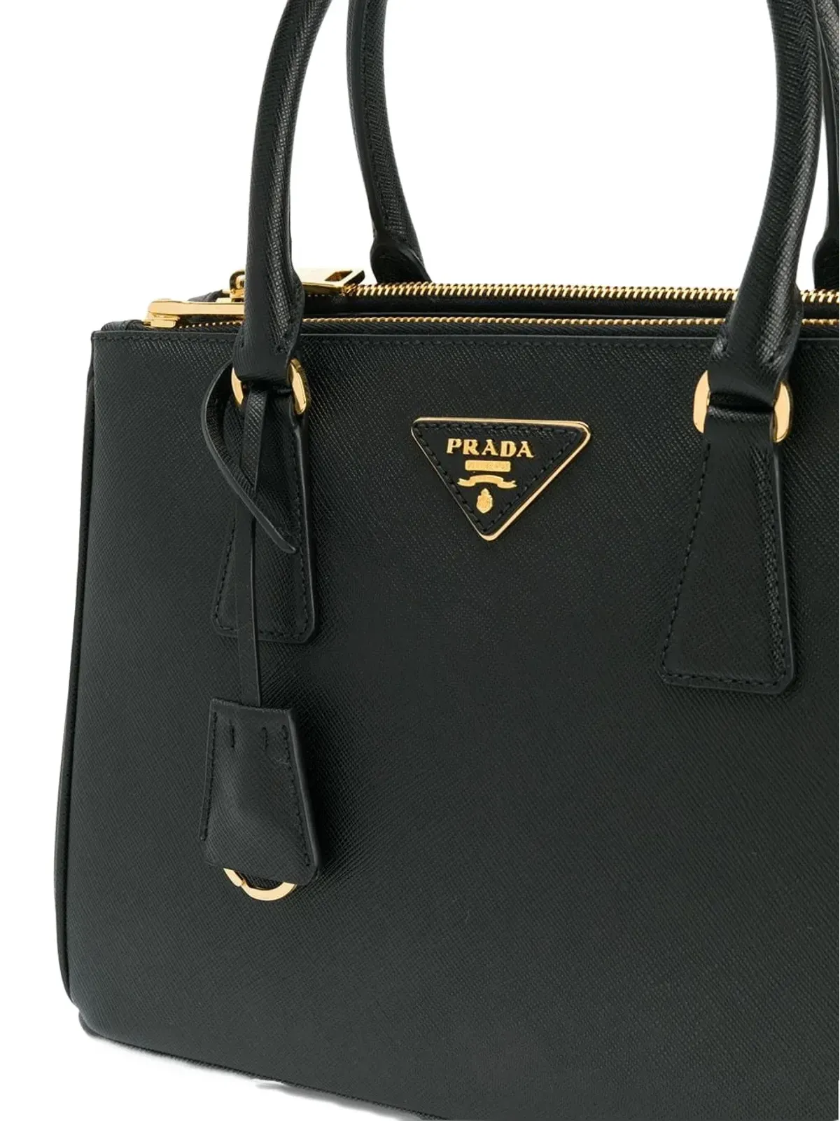 Prada トップハンドル ロゴプレート トートバッグ - 画像5
