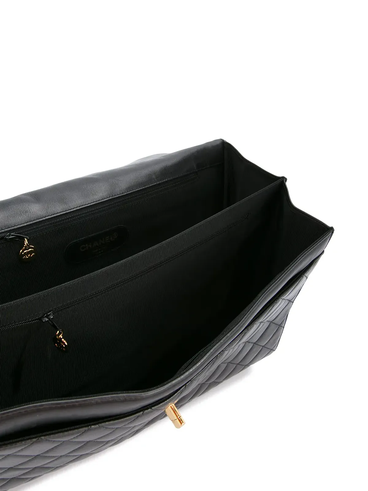 CHANEL Pre-Owned quilted briefcase business handbag - Black - 画像5