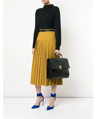 CHANEL Pre-Owned quilted briefcase business handbag - Black - サムネイル2
