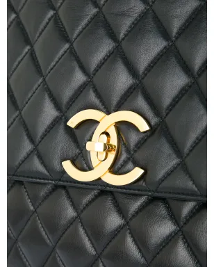 CHANEL Pre-Owned quilted briefcase business handbag - Black - サムネイル4