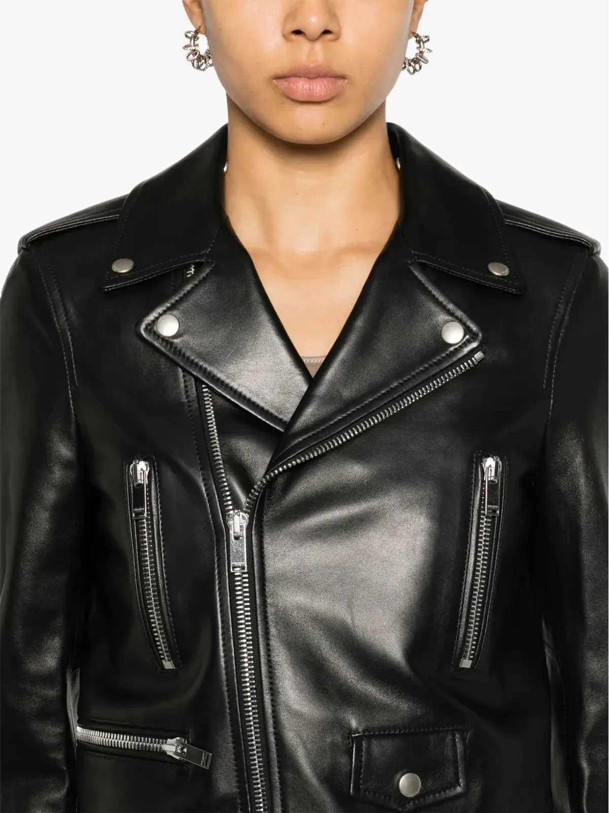 Saint Laurent レザーバイカージャケット - 画像5