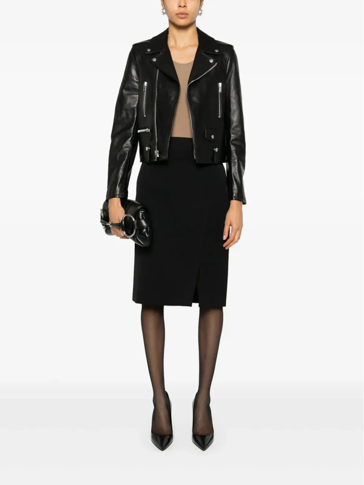 Saint Laurent レザーバイカージャケット - 画像2