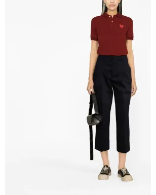 Comme Des Garçons Play ロゴ刺繍入りクロップドポロシャツ - サムネイル2